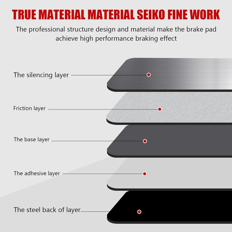 HECHENQICHE Ceramic Front Brake Pads for Acura RDX/TLX, for Honda CR-V/Accord Crosstour/Odyssey/Passport & Subaru Legacy - Image 3